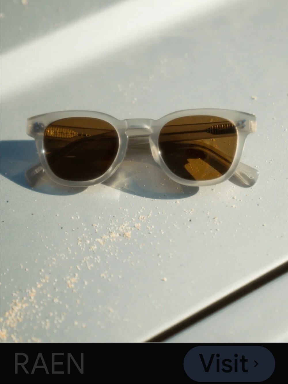 Raen Squire Handmade Clear Sunglasses